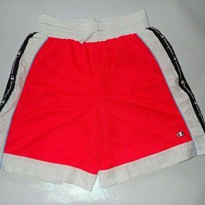 Champion Boxing Shorts Women‎ L Red Side Zip Spell